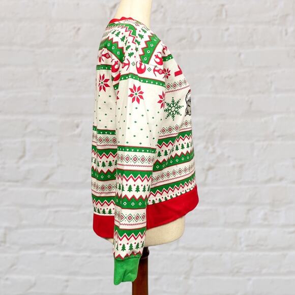 Star Wars Darth Vader Fair Isle Sweatshirt XS Holiday Red Green NWOT - Picture 4 of 9